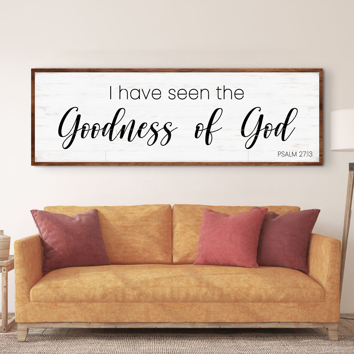 Psalm 27:13 I Have Seen the Goodness of God Canvas Wall Art