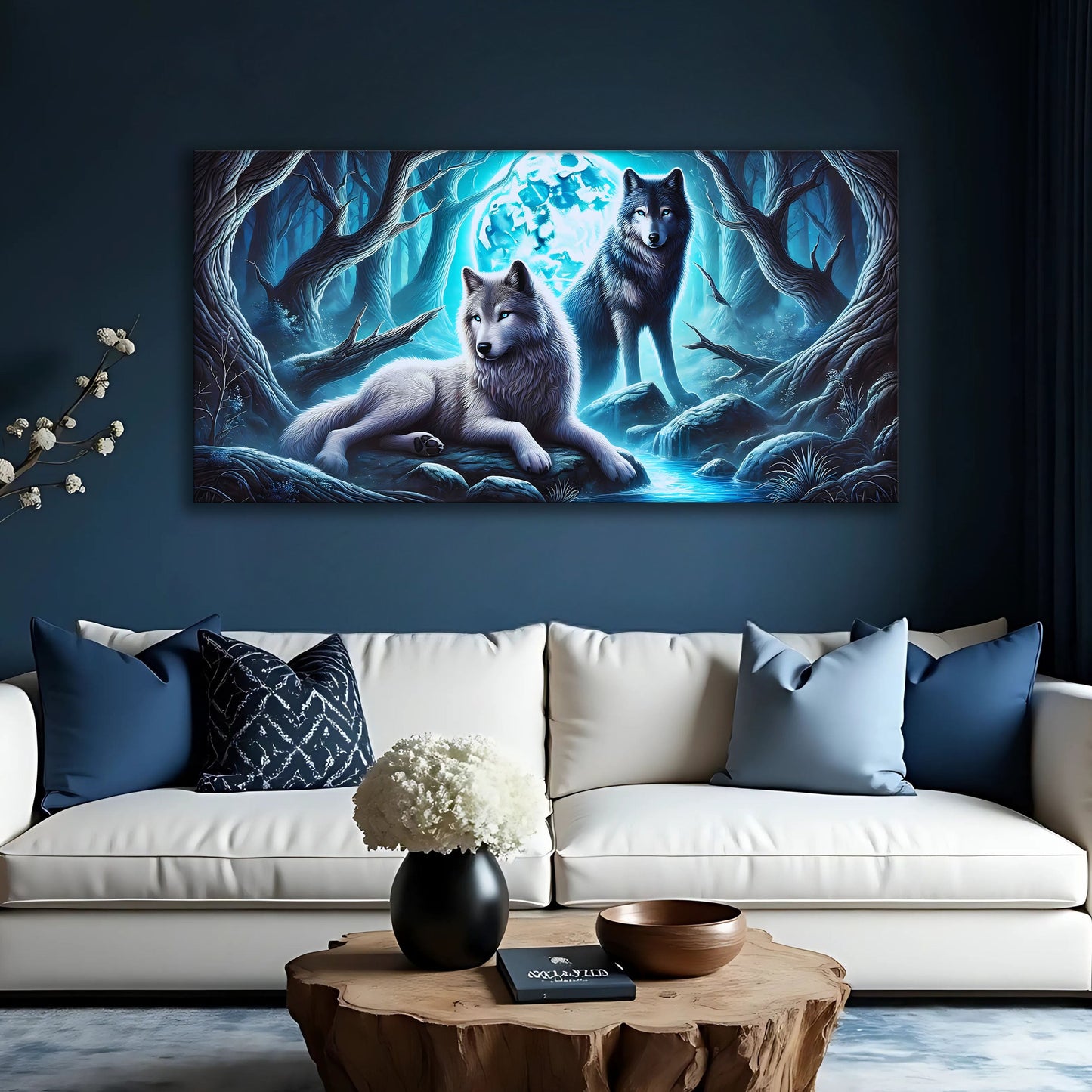 3D Wolves Canvas Wall Art