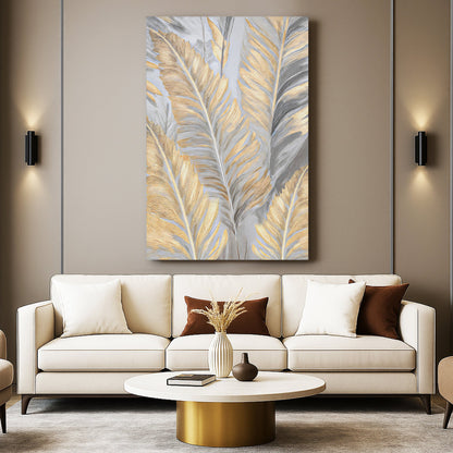 Luxury Gold and Silver Leaf Canvas Wall Art
