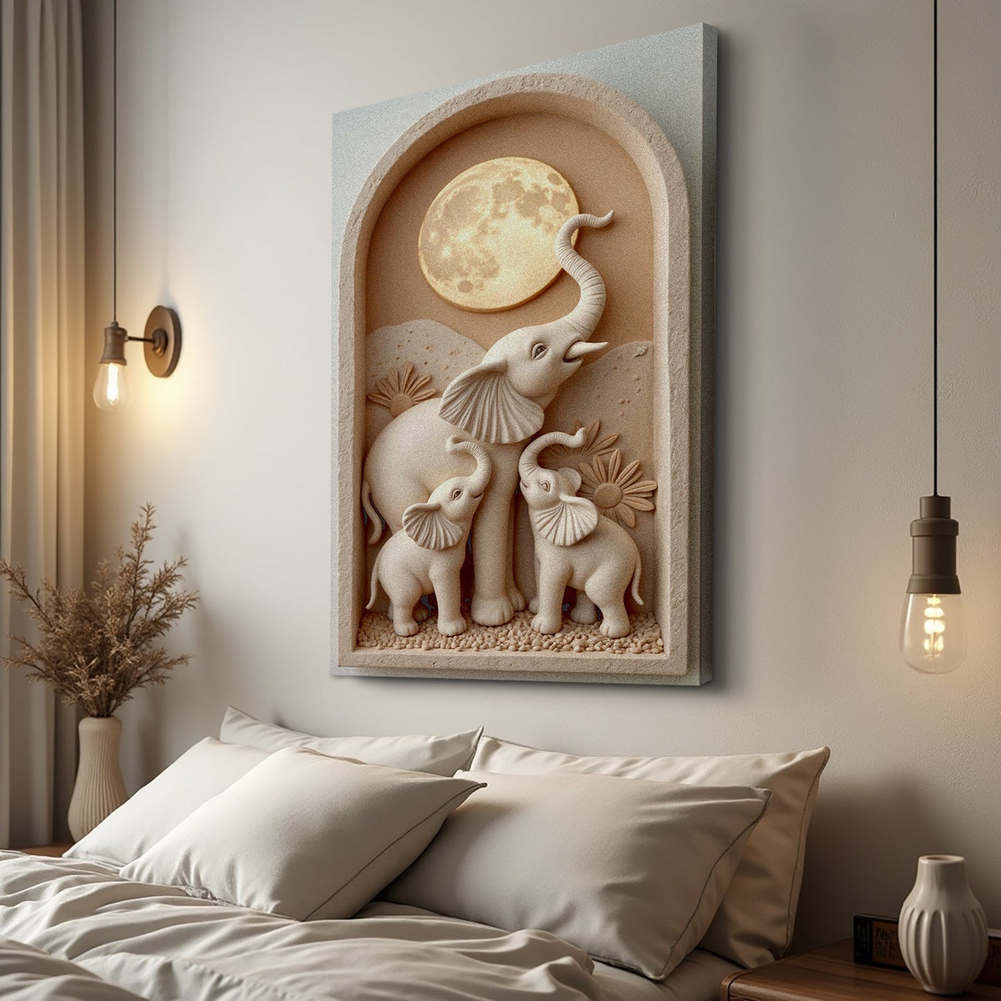 Elephant Harmony Canvas Wall Art
