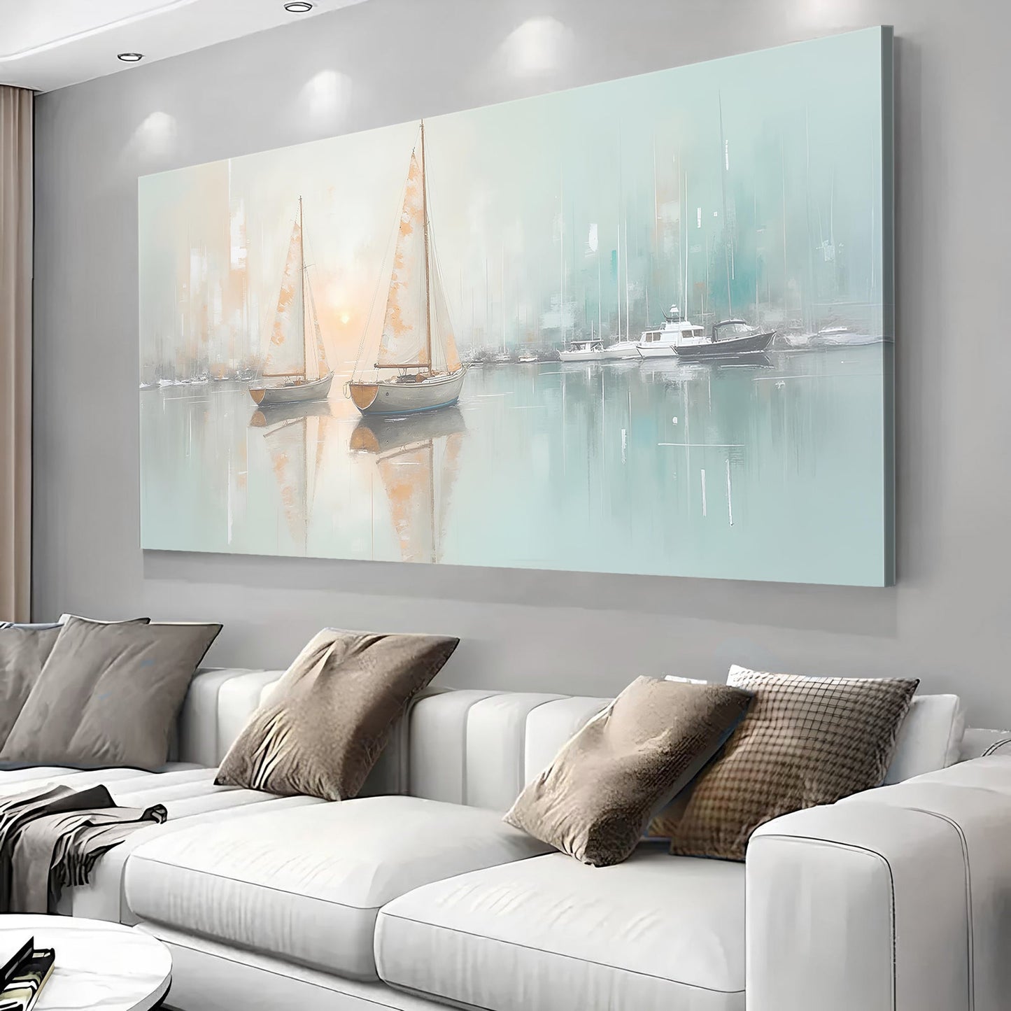 Abstract Pier And Dock Canvas Wall Art