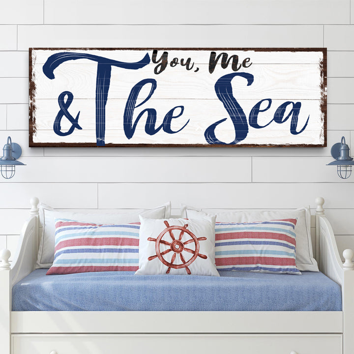 You Me and the Sea Beach Home Canvas Wall Art