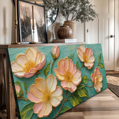 Blossoms Serenade Floral Canvas Wall Art