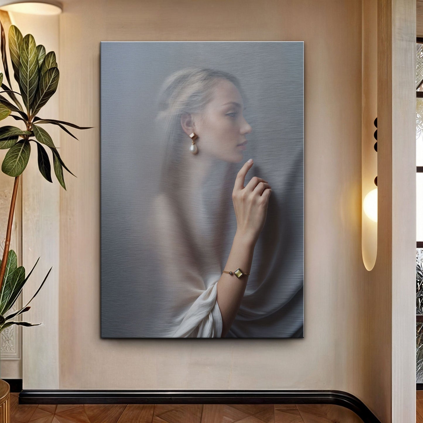 Behind The Curtain Abstract Canvas Wall Art