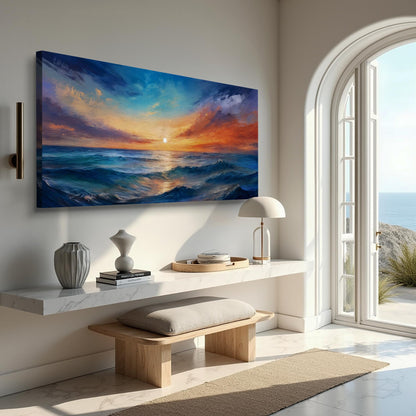 Waterscape Abstract Canvas Wall Art XIII