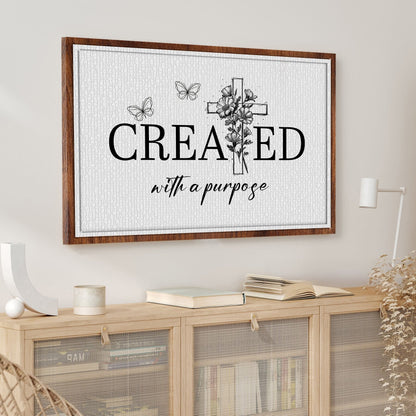Created With A Purpose Faith Canvas Wall Art