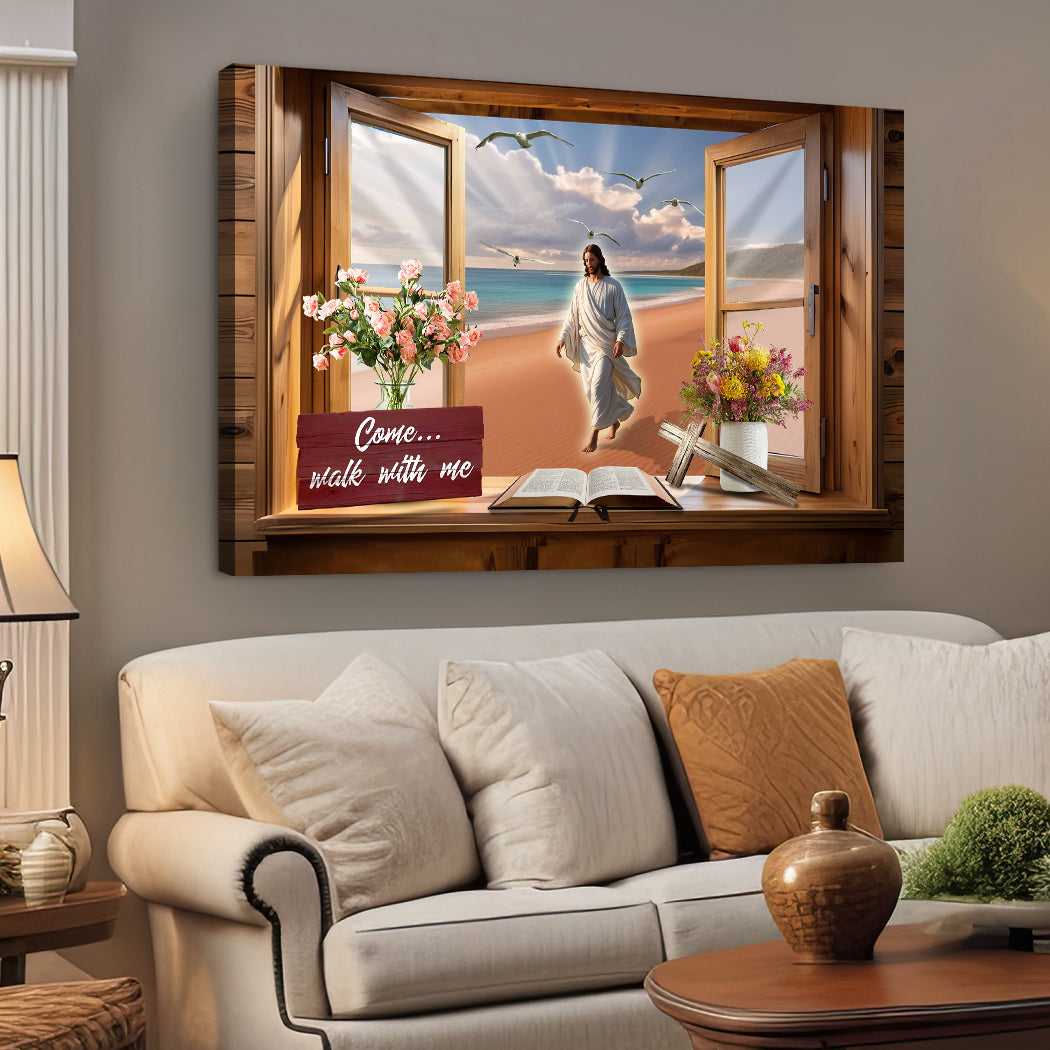 Come Walk With Me Faith Canvas Wall Art