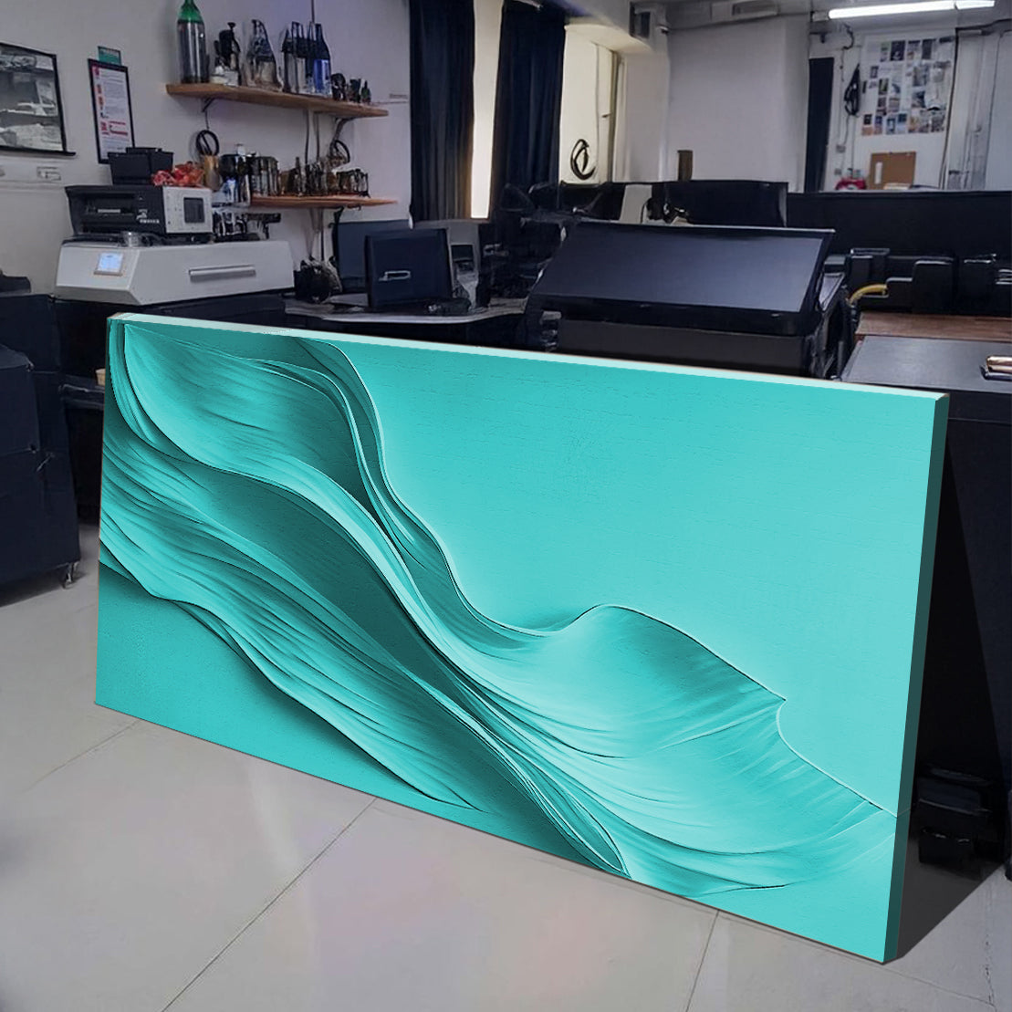 Turquoise Minimalist Canvas Wall Art