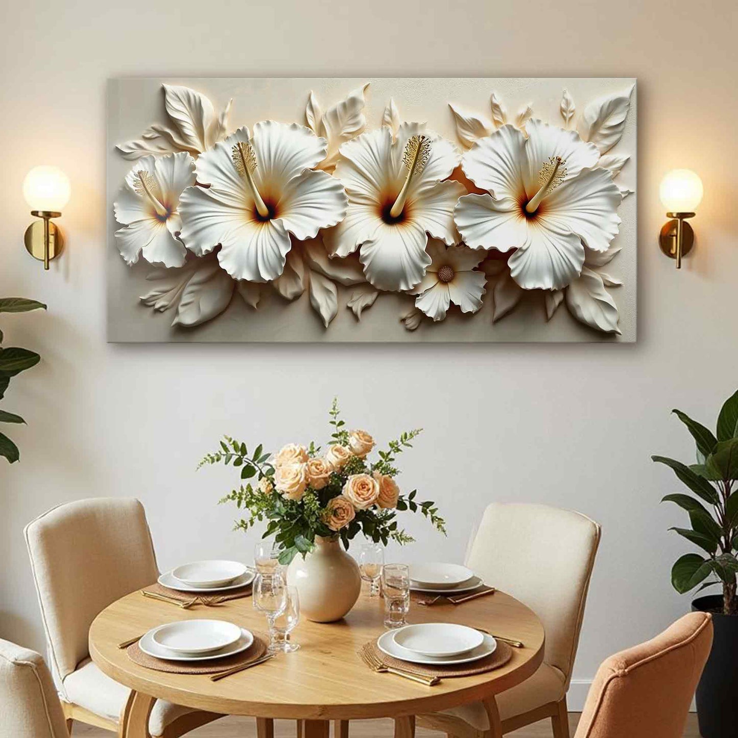 Floral Abstract Canvas Wall Art Botanical Print