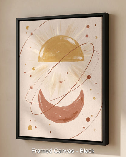 Golden Arc Celestial Boho Wall Art