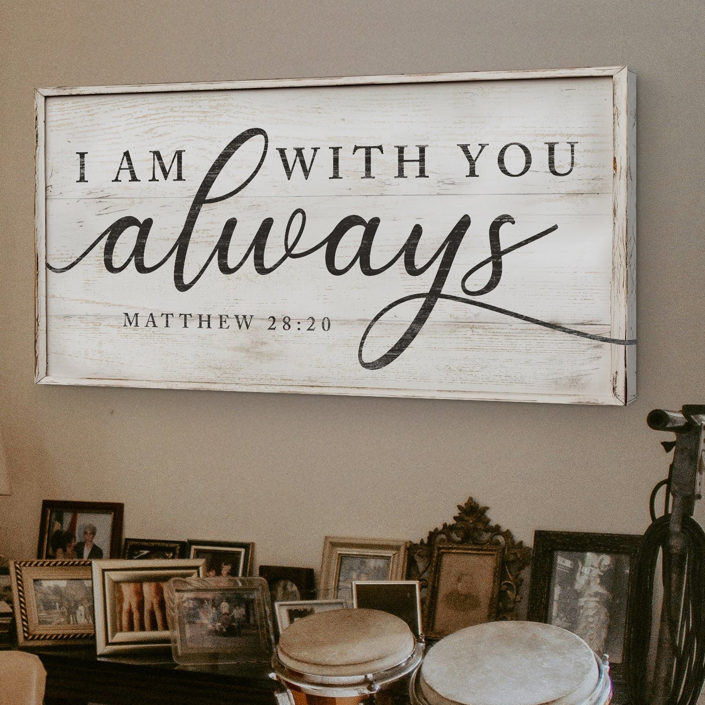 Matthew 28:20 I Am With You Always Faith Canvas Wall Art