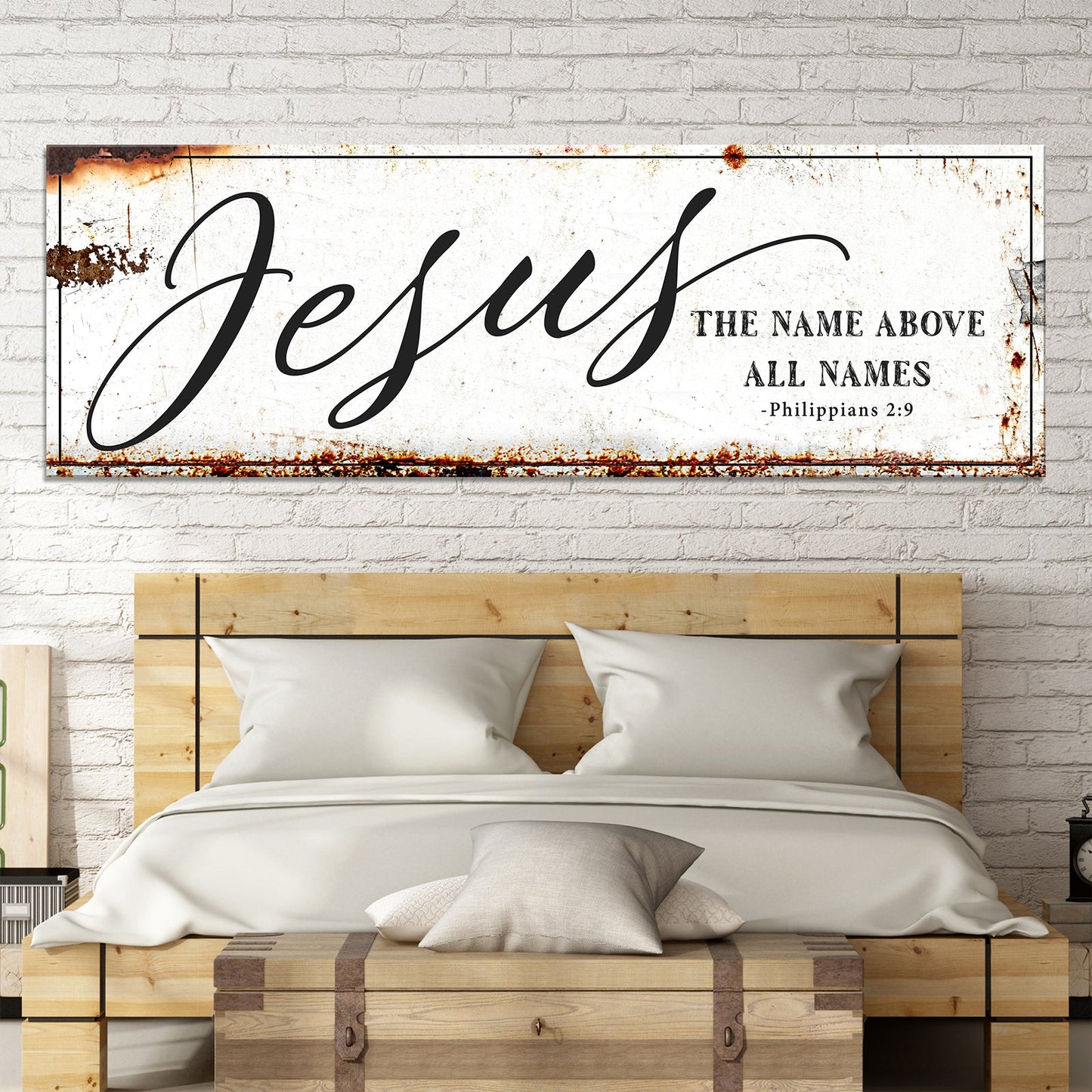 Jesus Name Above All Names Philippians 2:9 Faith Sign Canvas