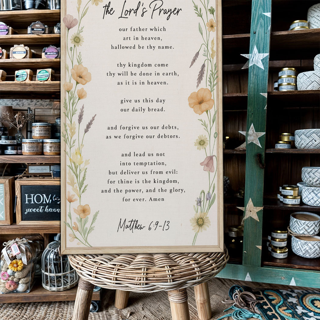 Lord's Prayer Faith Canvas Wall Art III
