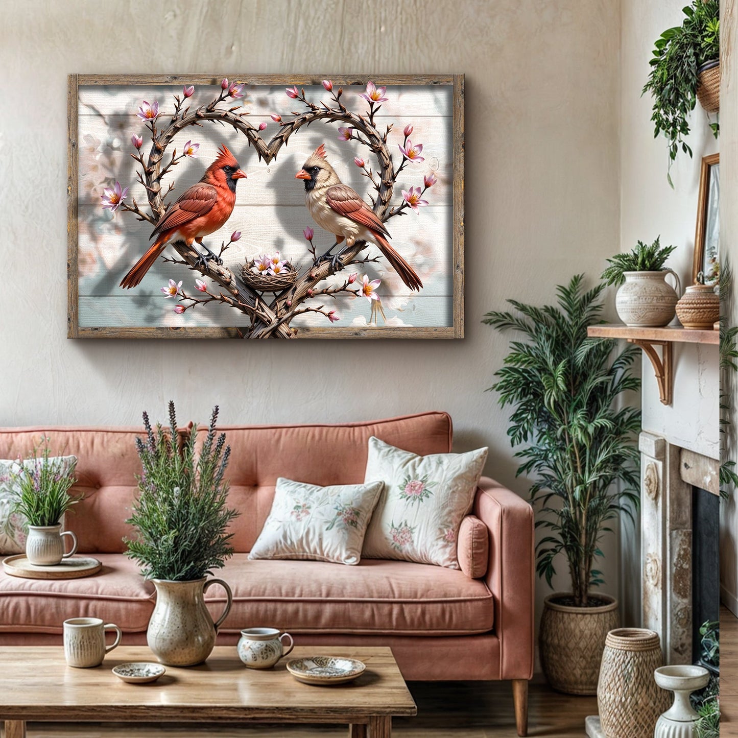 3D Cardinals Canvas Wall Art V