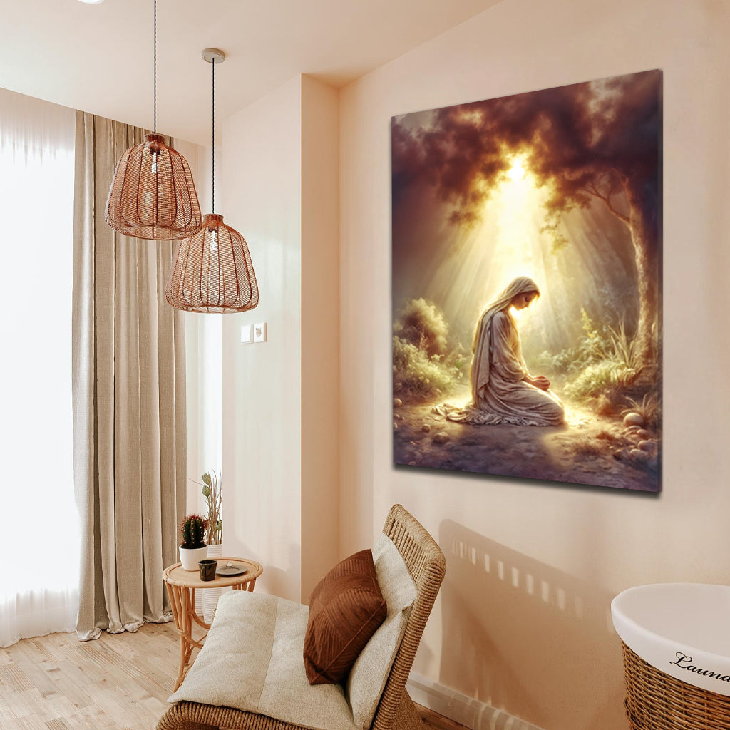 Mary Praying Faith Canvas Wall Art