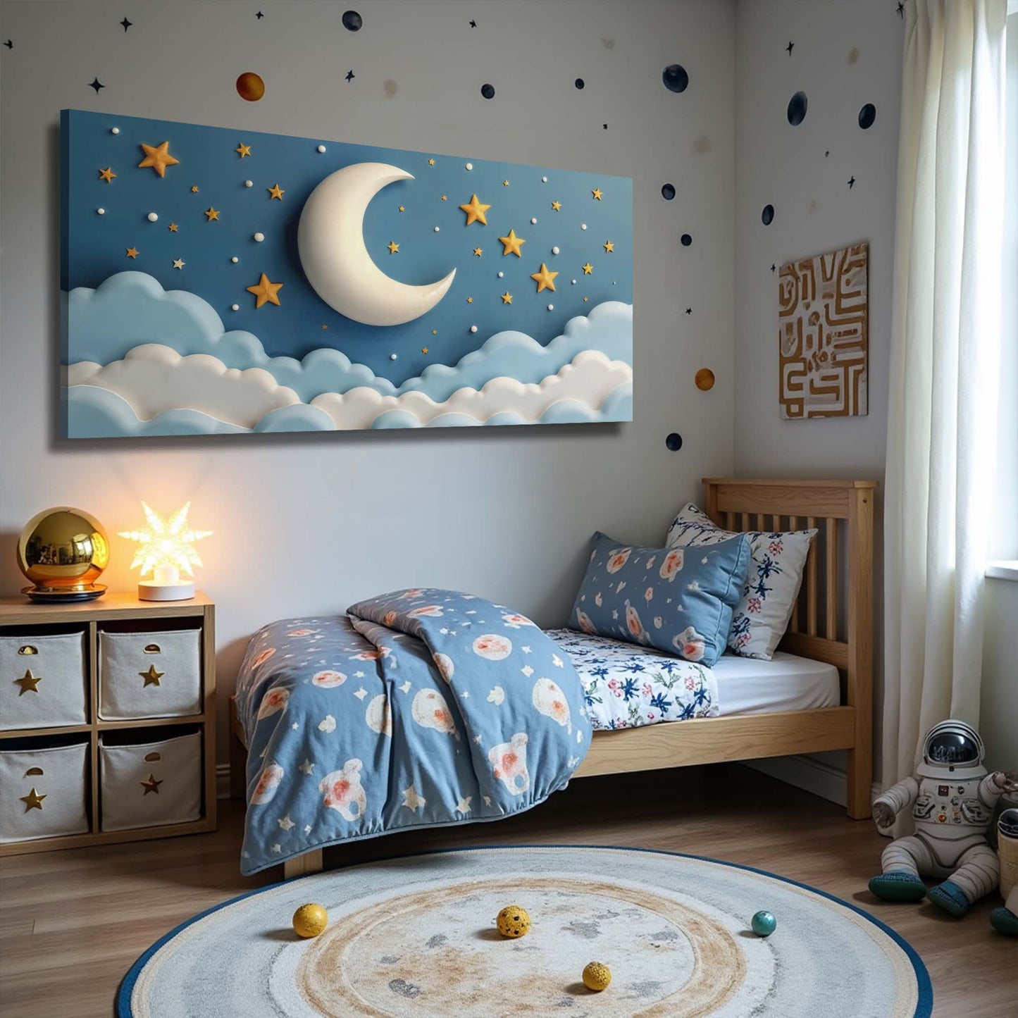 Celestial Serenade Space Canvas Wall Art