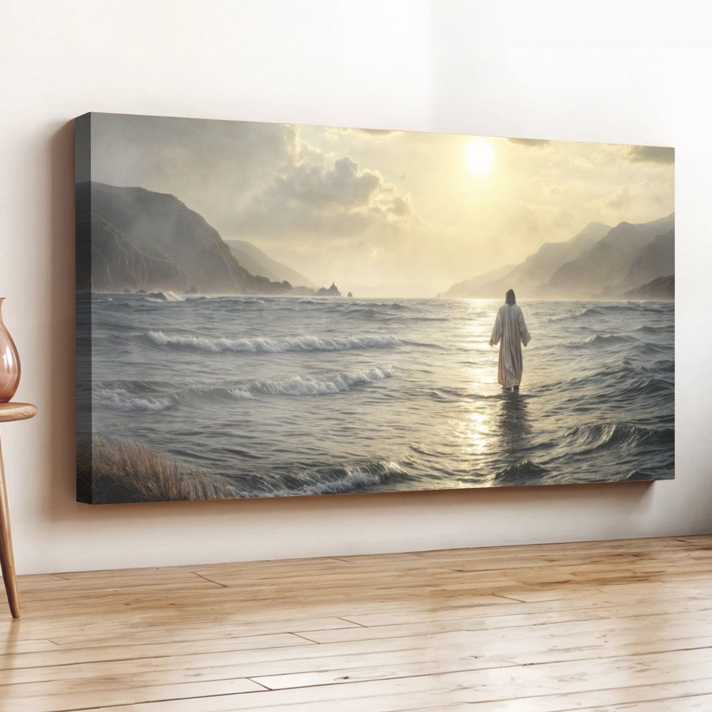 Walking on Water Faith Canvas Wall Art IV