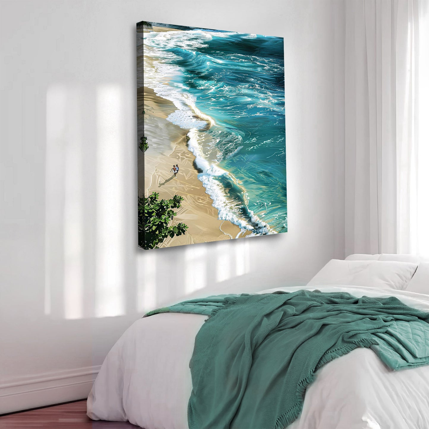 Beachfront Painting Coastal Canvas Wall Art