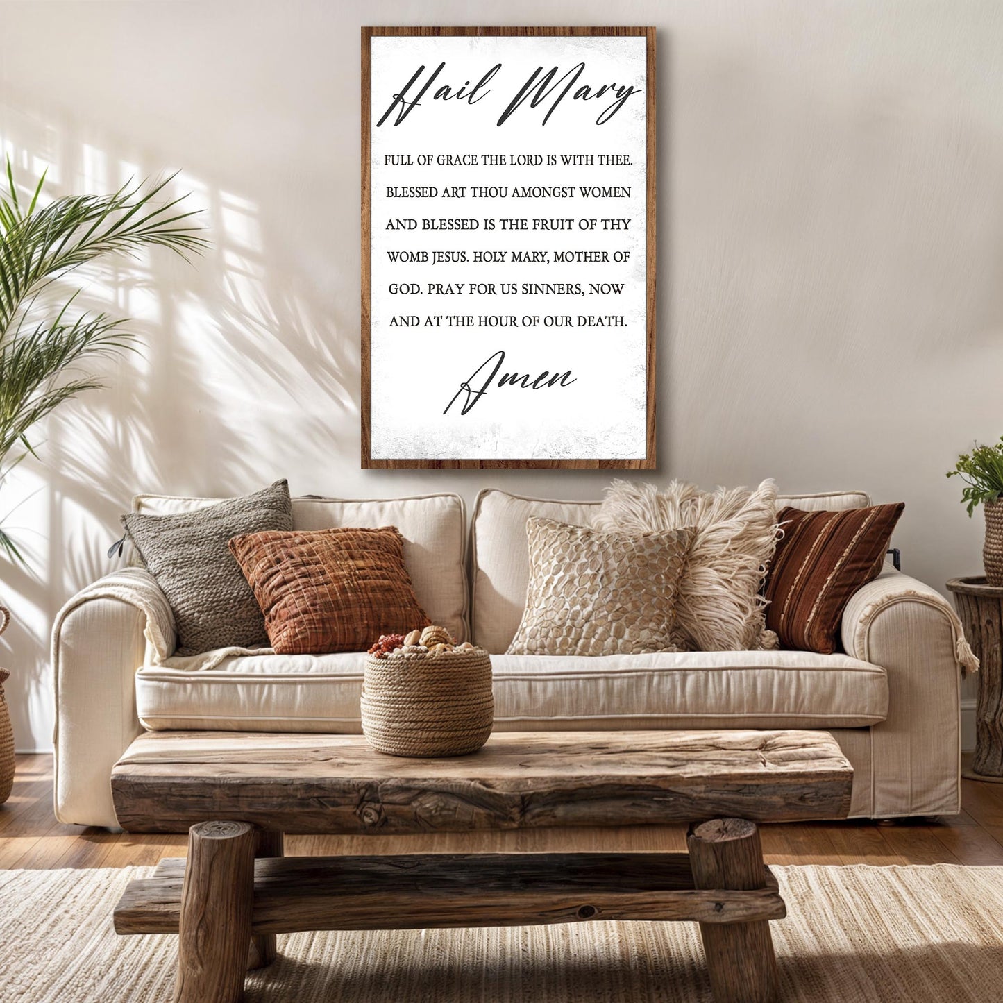 Hail Mary Faith Canvas Wall Art