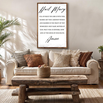 Hail Mary Faith Canvas Wall Art