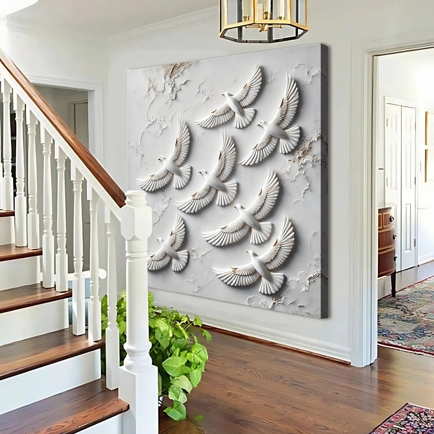 3D Birds Canvas Wall Art
