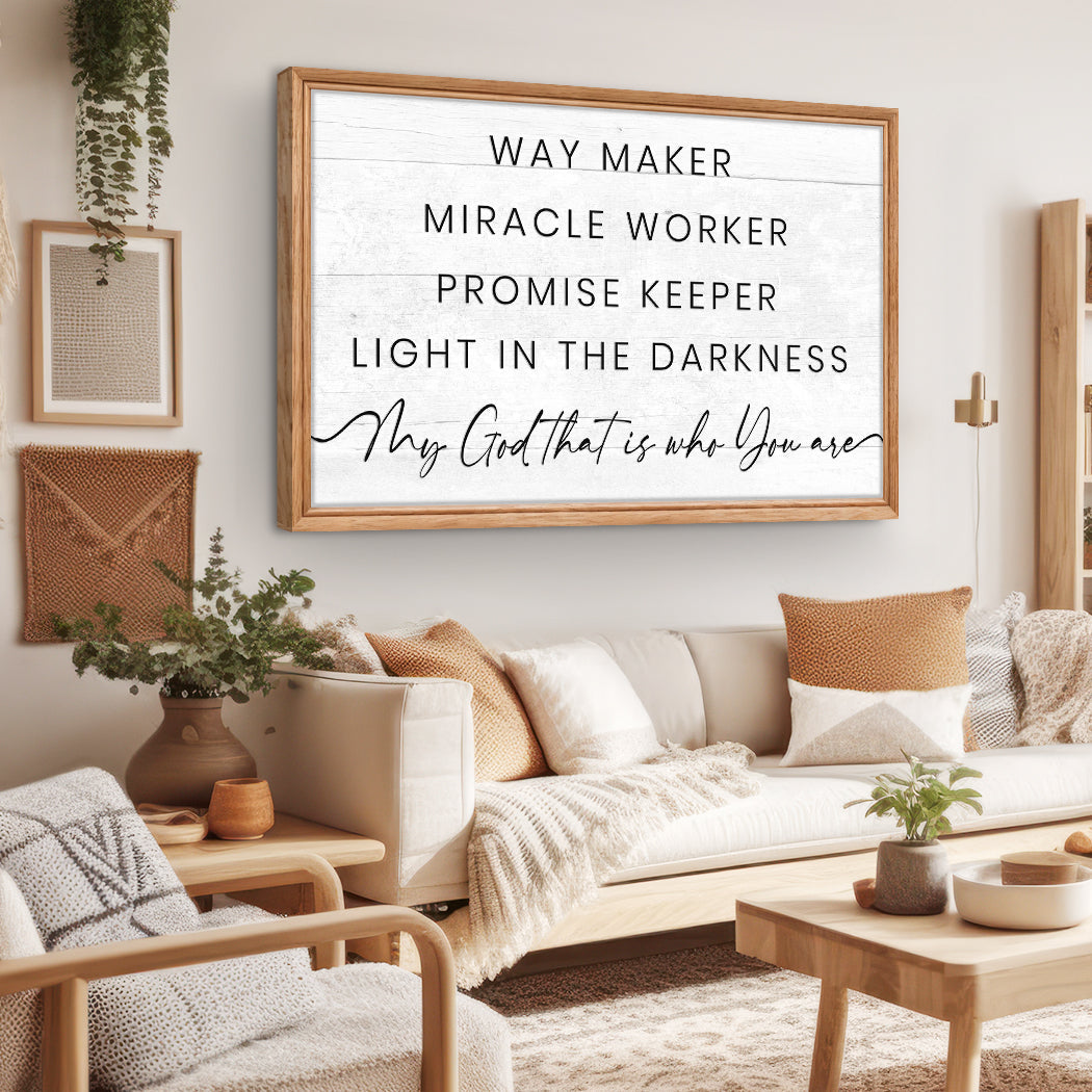 Way Maker Miracle Worker Faith Canvas Wall Art