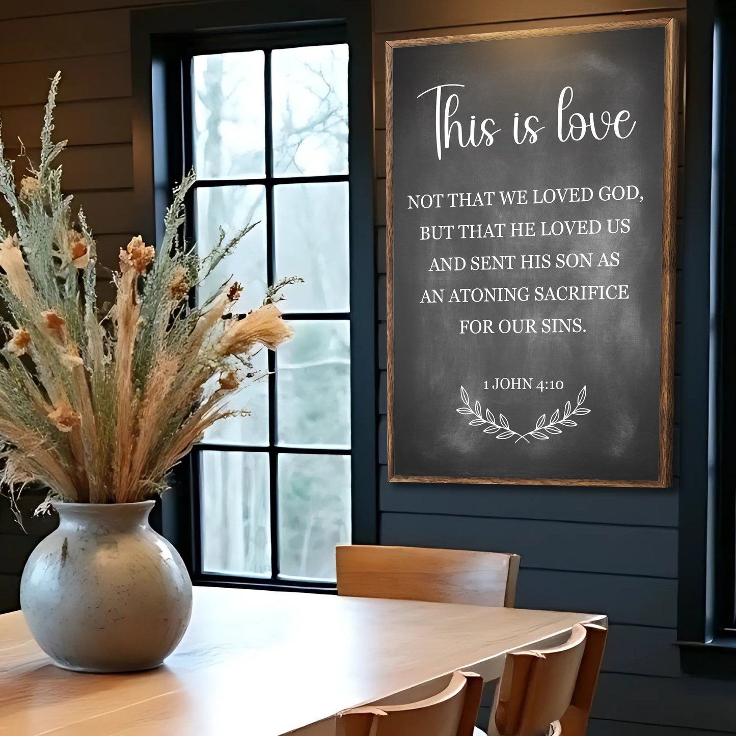 This Is Love 1 John 4:10 Faith Canvas Wall Art