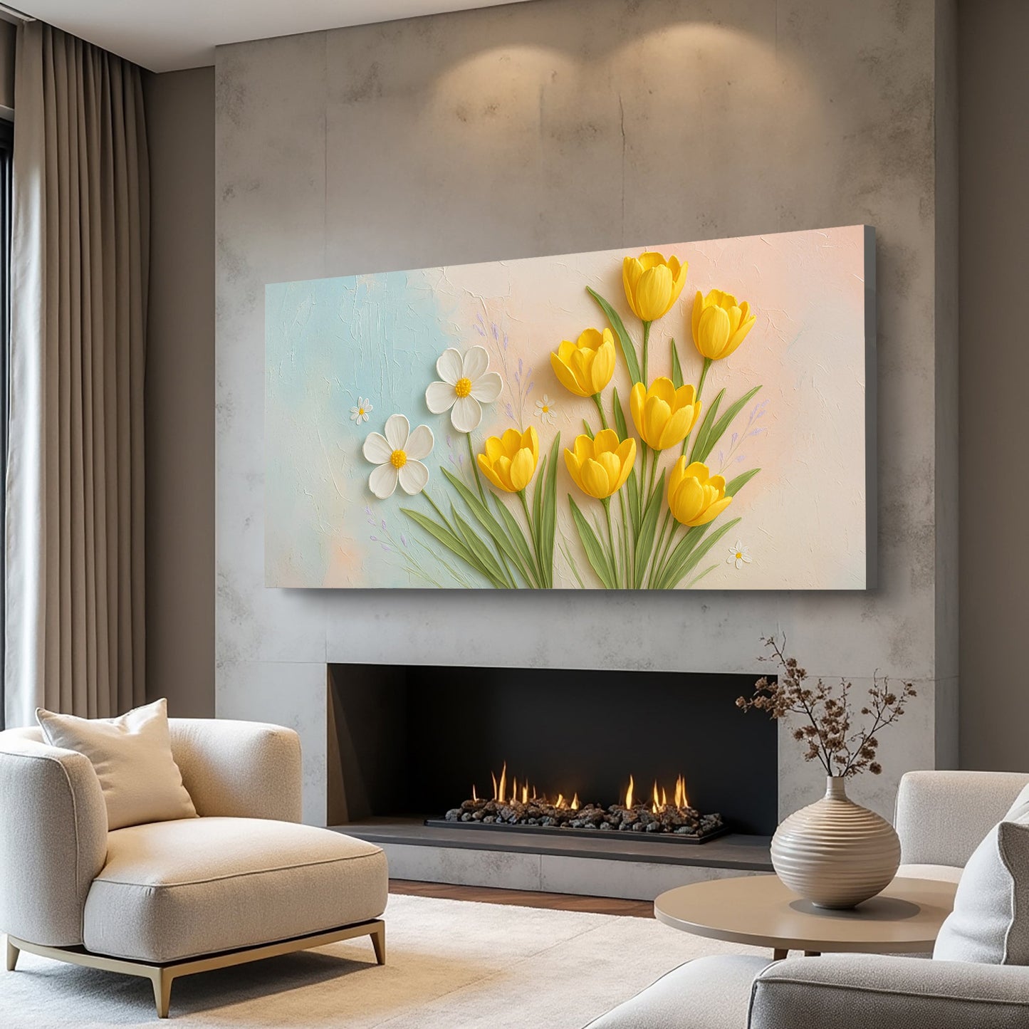 Panoramic Floral Canvas Wall Art