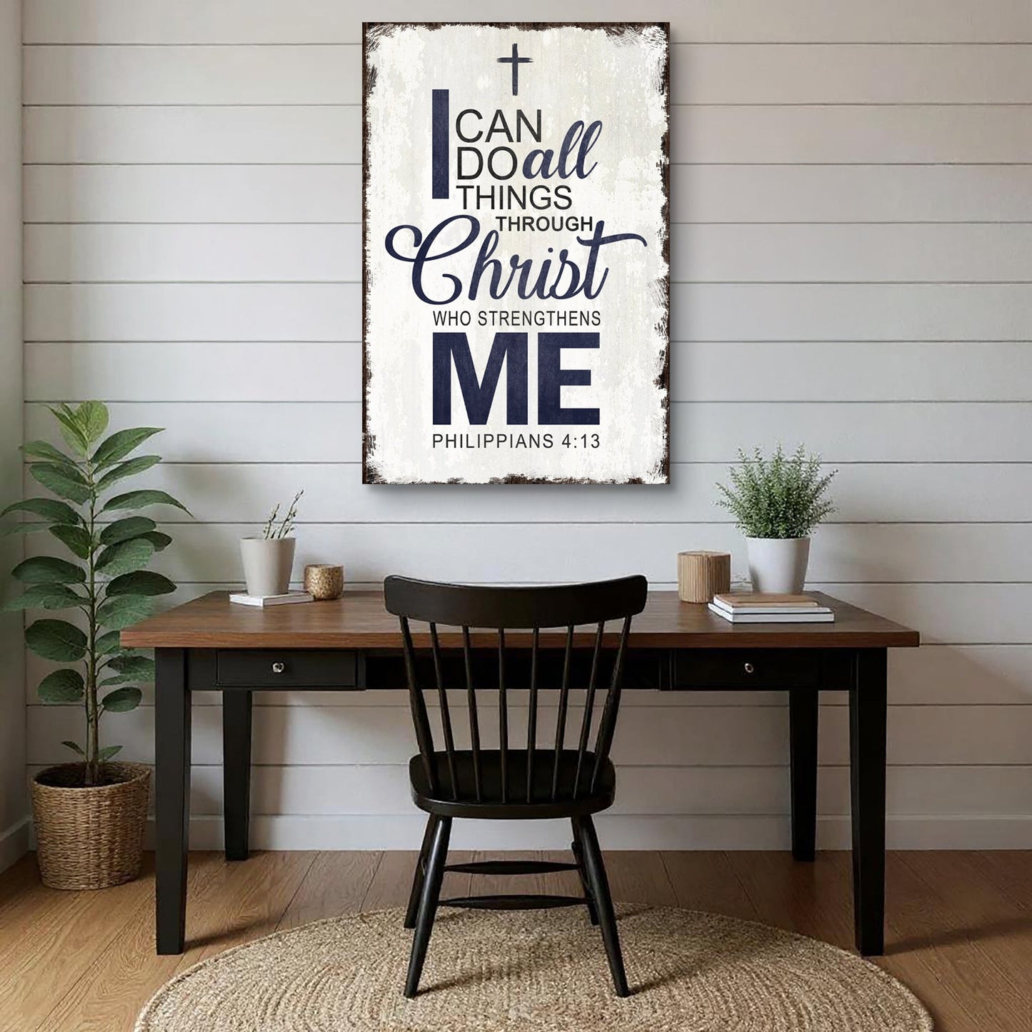 Philippians 4:13 I Can Do All Things Faith Canvas Wall Art