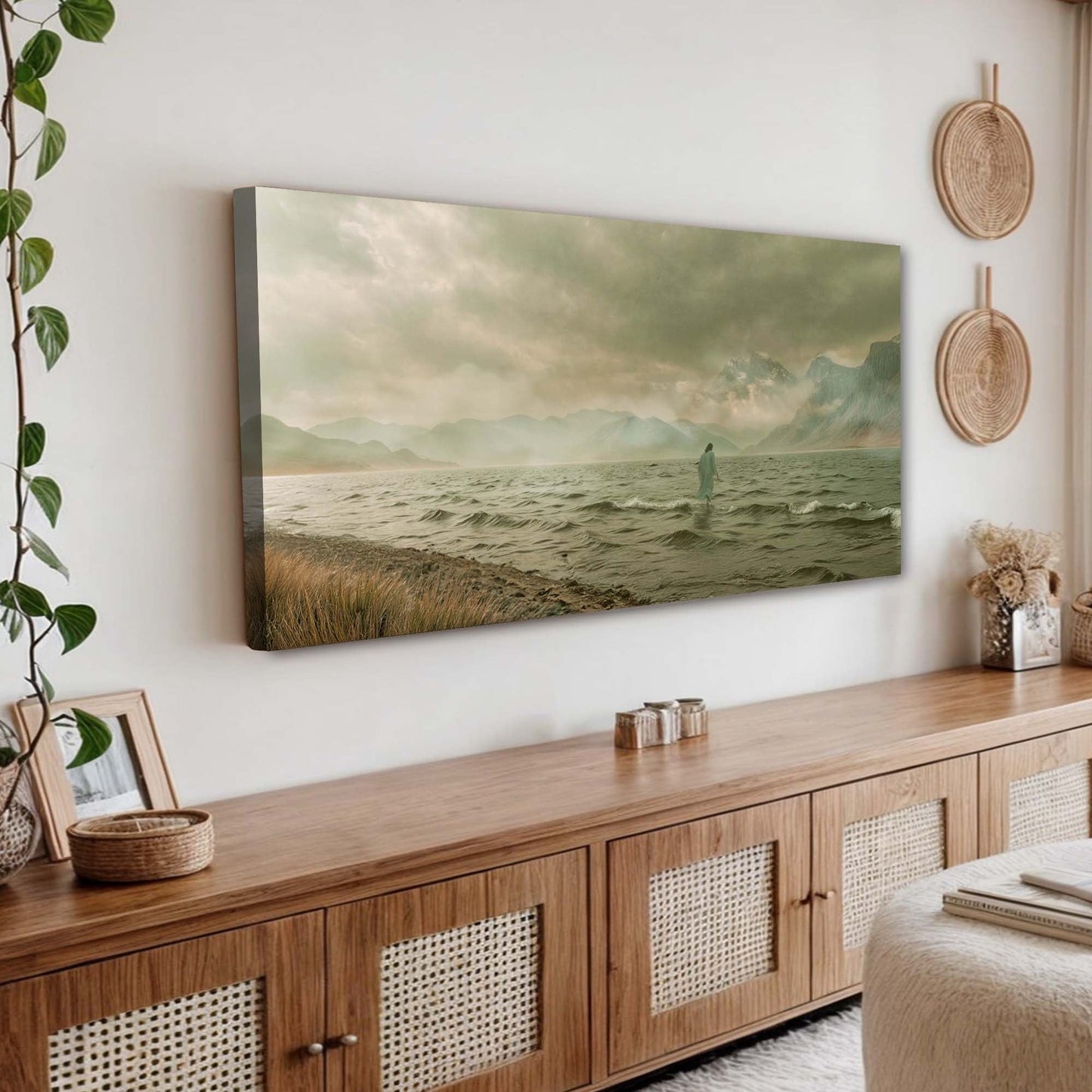 Walking on Water Faith Canvas Wall Art