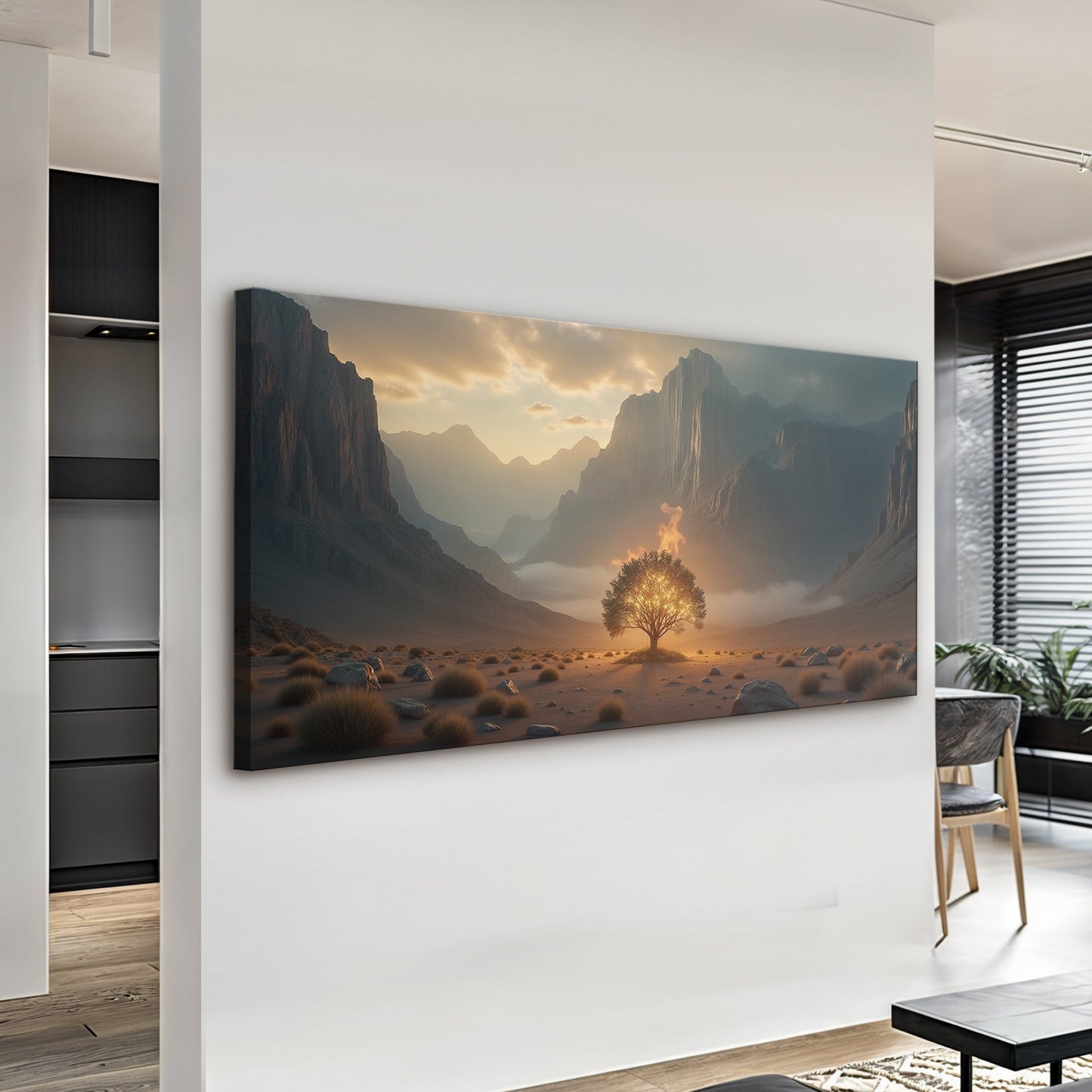 Burning Bush Canvas Wall Art Biblical Faith Decor