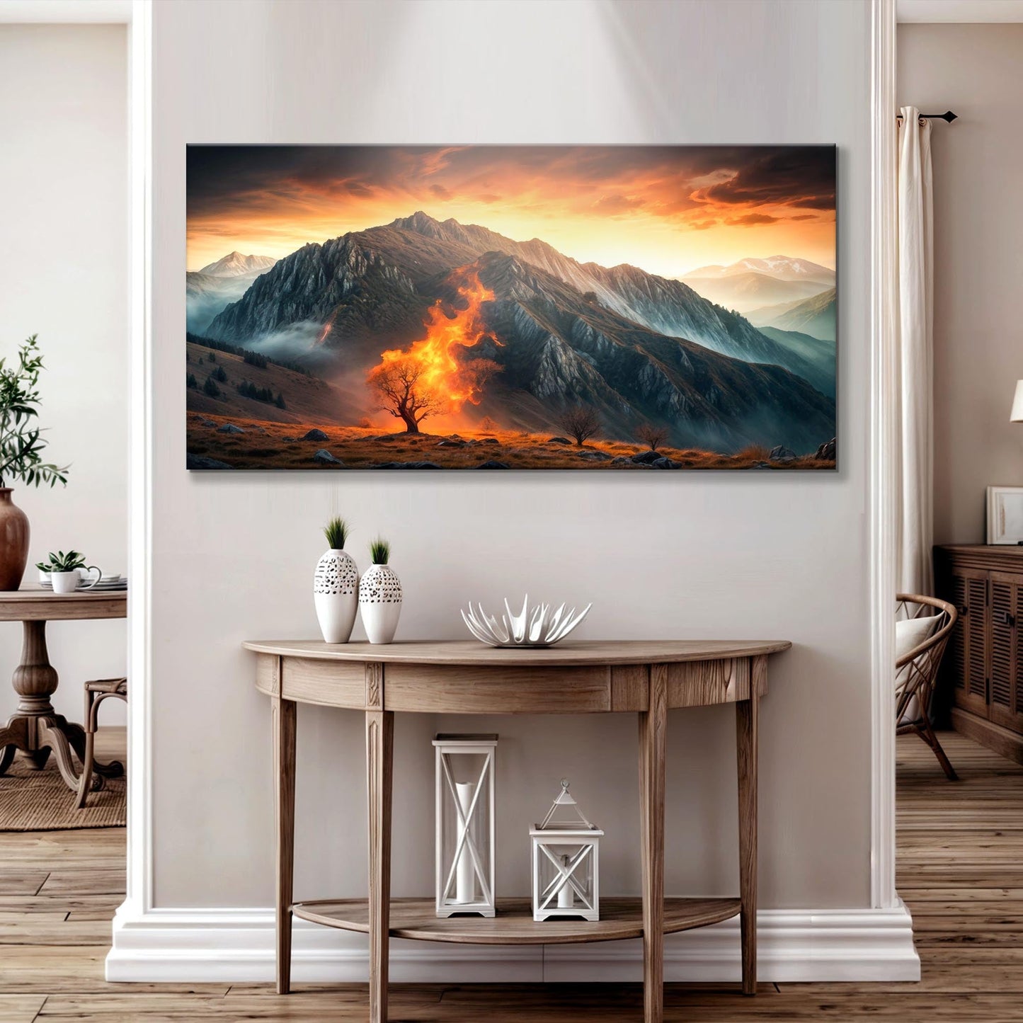 Burning Bush Faith Canvas Wall Art II