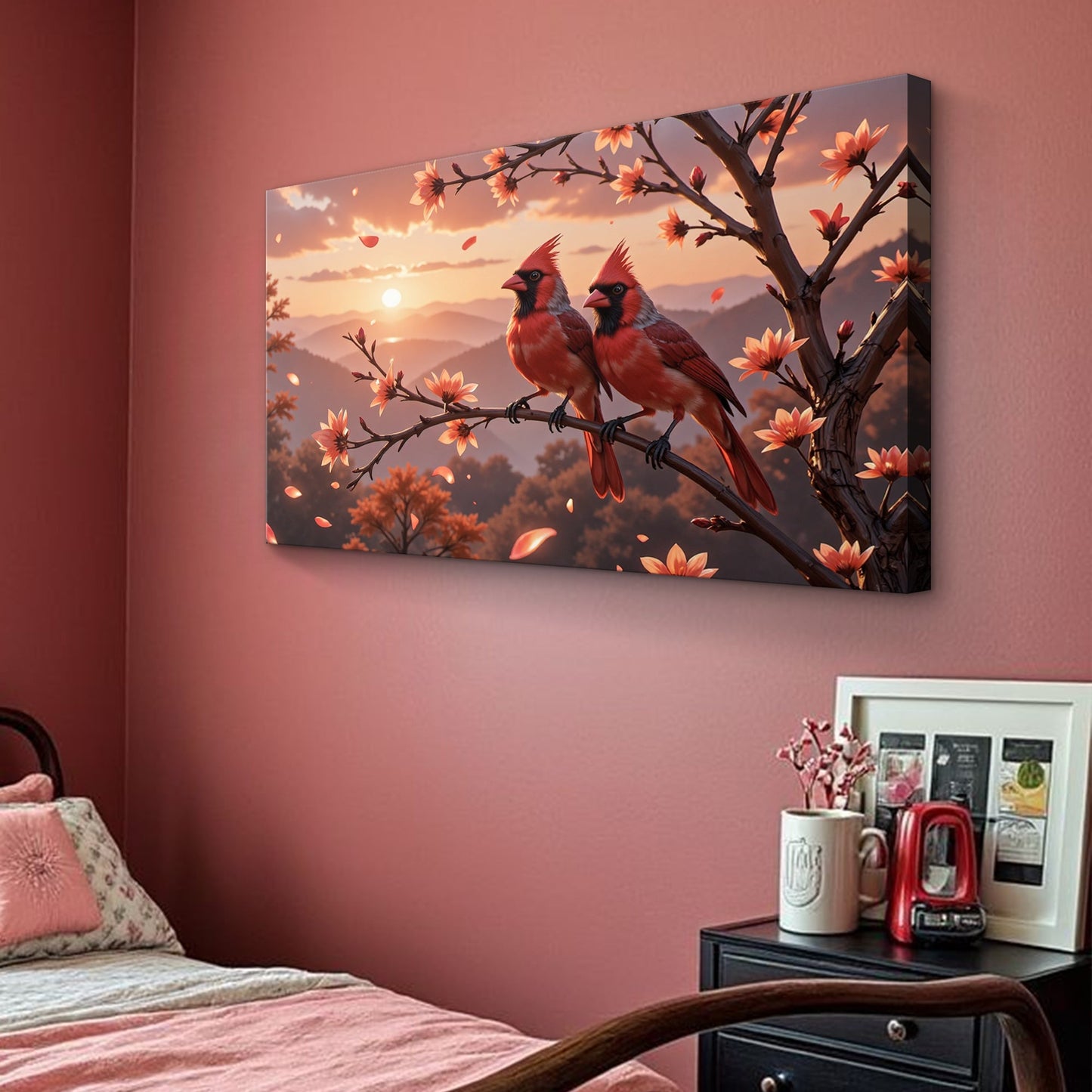 3D Cardinals Canvas Wall Art III