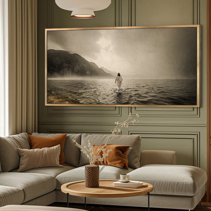 Walking On Water Faith Canvas Wall Art