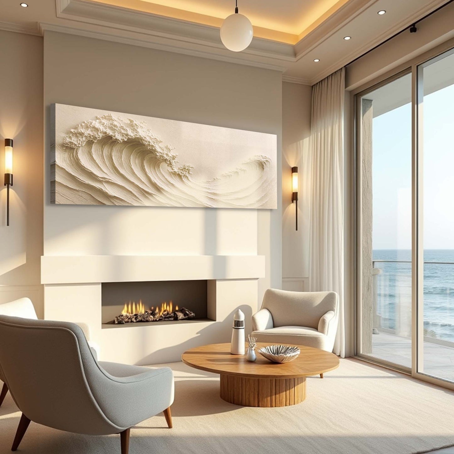 Ocean Wave Seascape Canvas Art for Coastal Walls