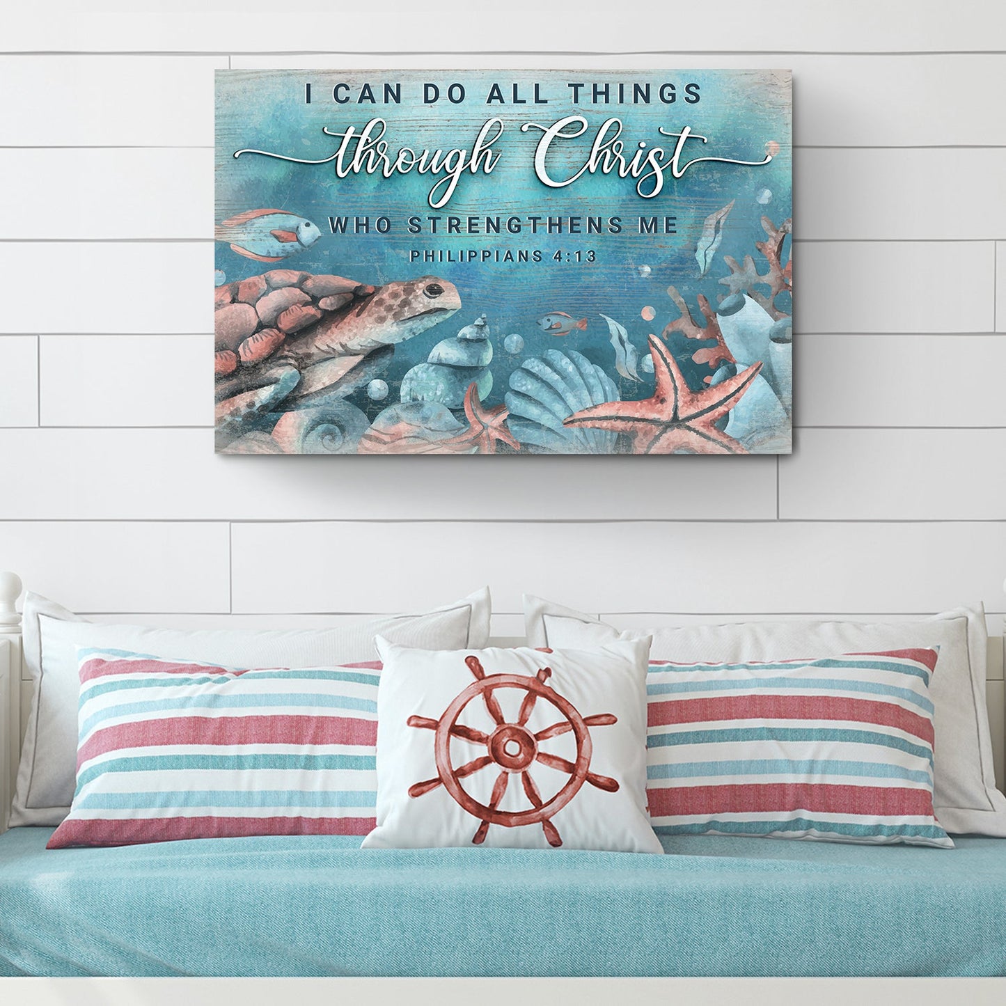 I Can Do All Things Through Christ Faith Canvas Sign