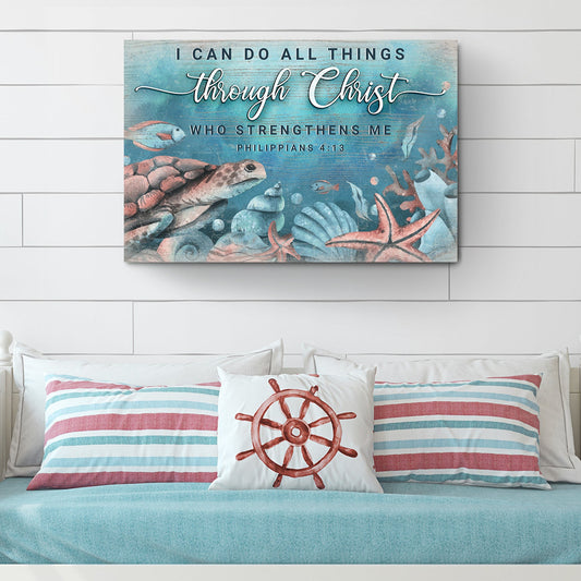 I Can Do All Things Through Christ Faith Canvas Sign