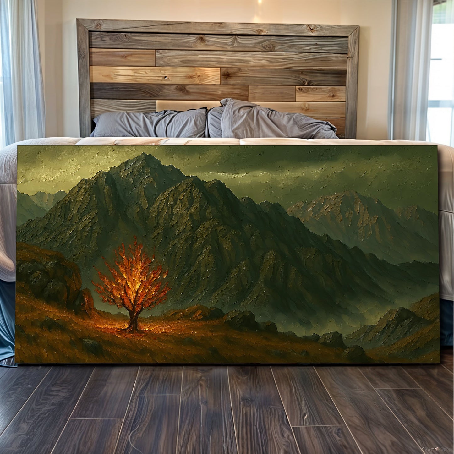 Burning Bush Faith Wall Art Canvas Christian Print