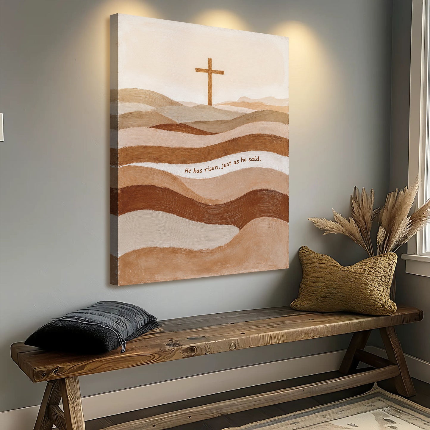 He Has Risen Just As He Said Faith Canvas Wall Art
