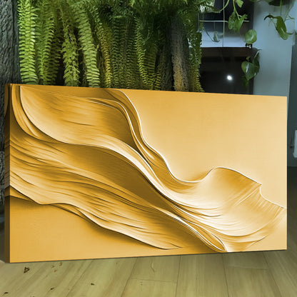Gold Minimalist Canvas Wall Art - Abstract Gold Print