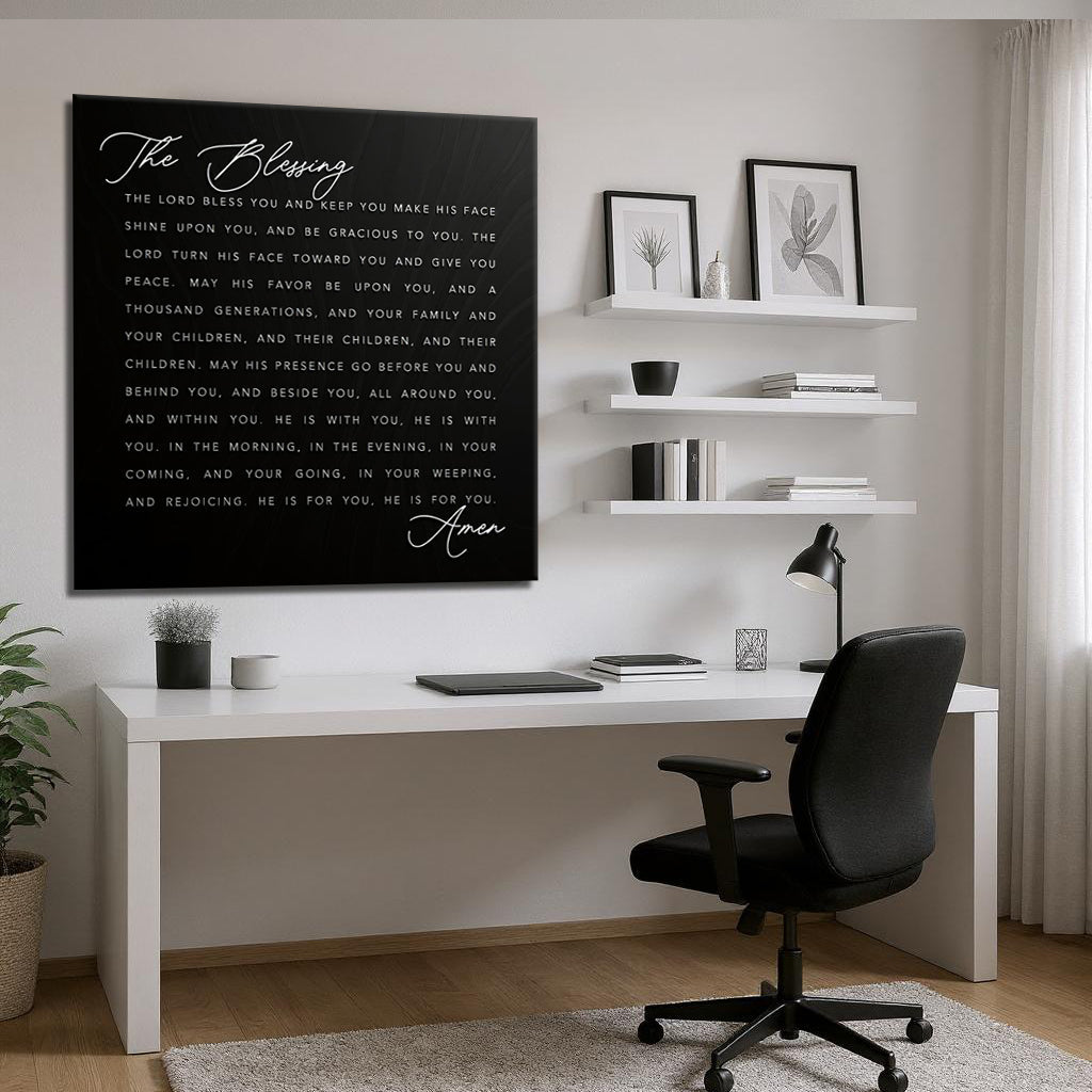 The Blessing Faith Canvas Wall Art Sign