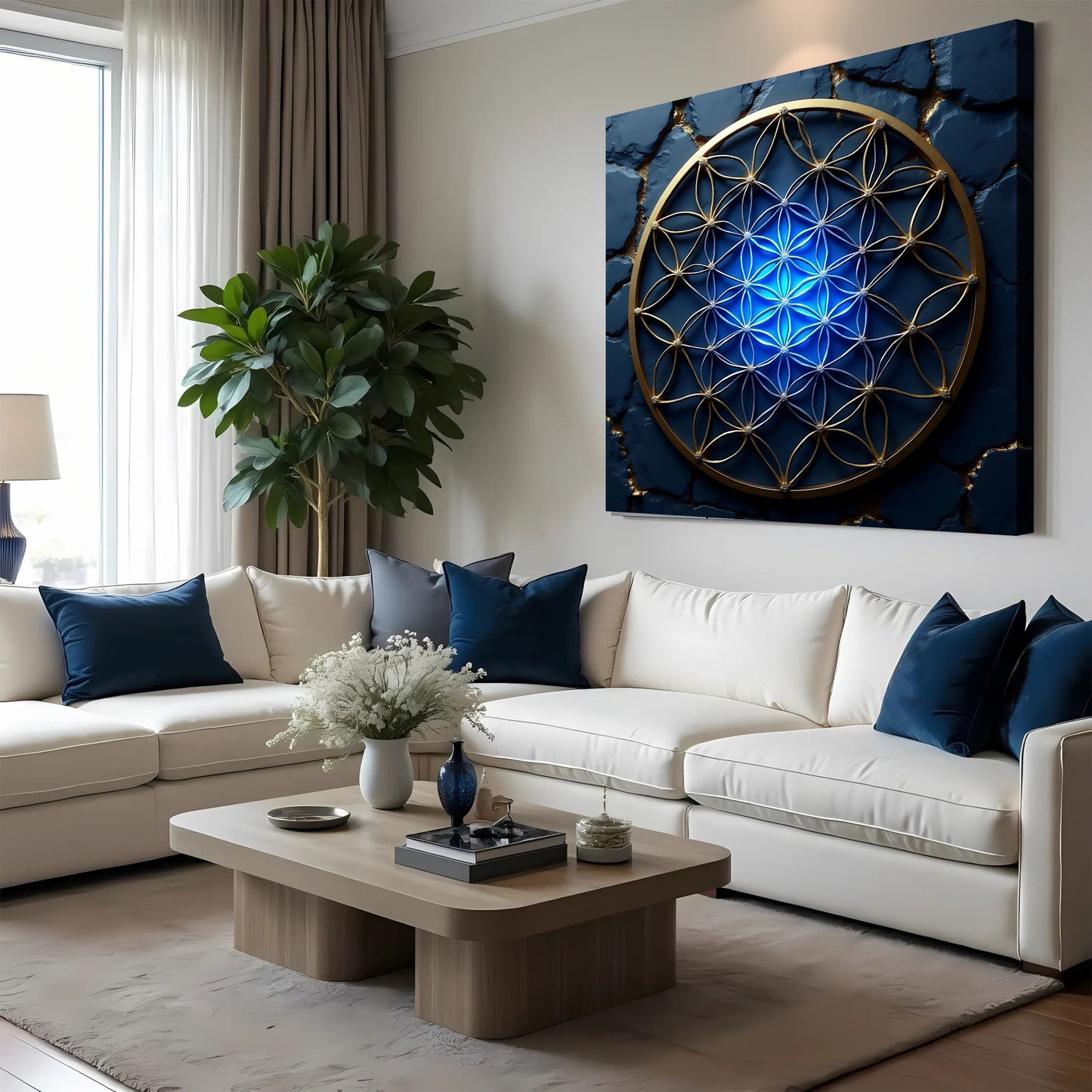 Flower of Life Canvas Wall Art - Style B
