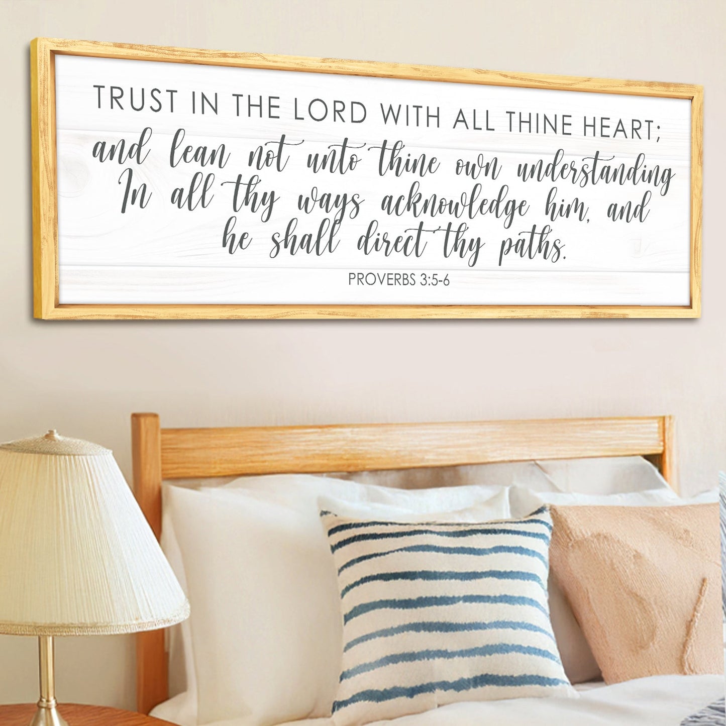 Proverbs 3:5-6 Trust in the Lord Faith Canvas Wall Art