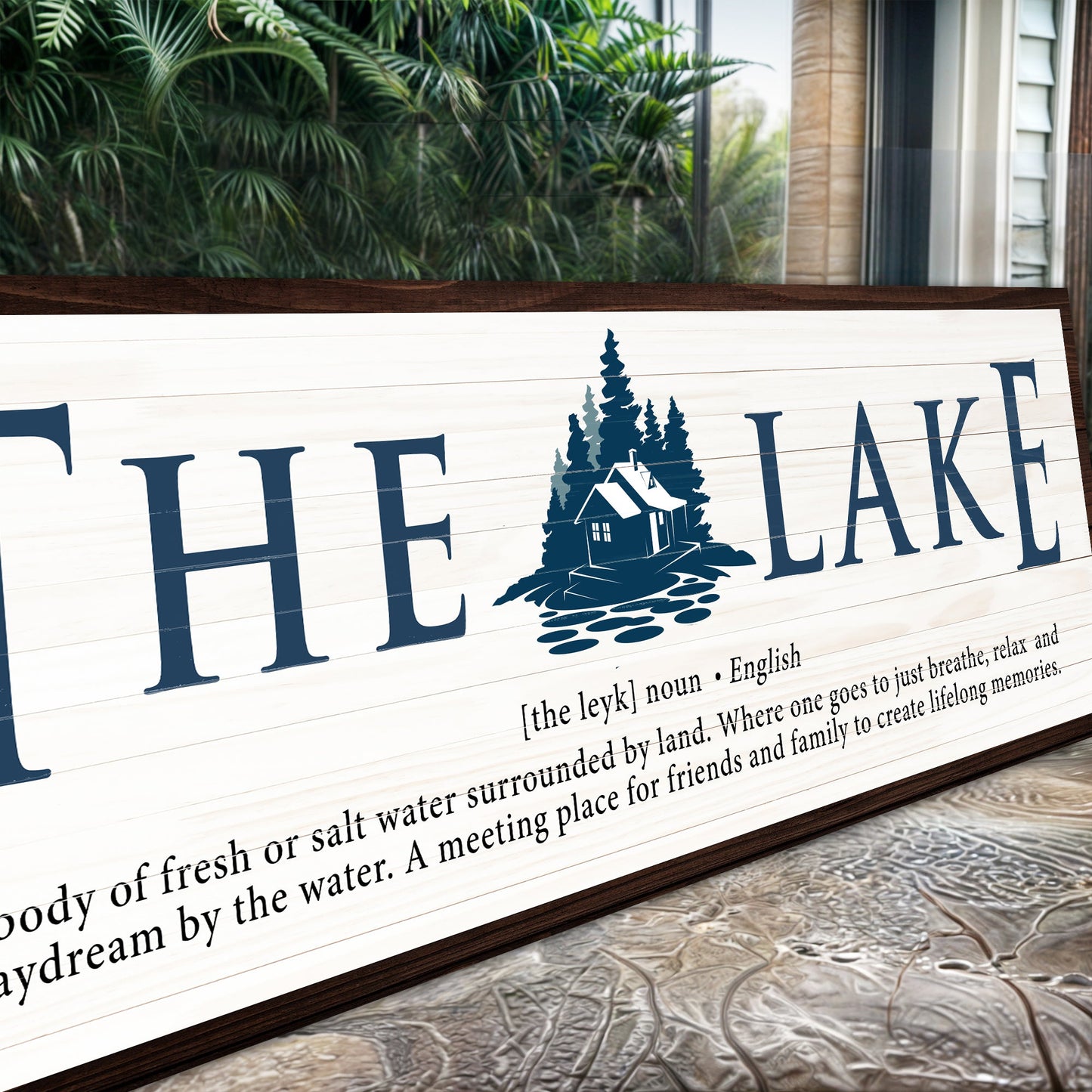 Definition of Lake Canvas Wall Art Sign