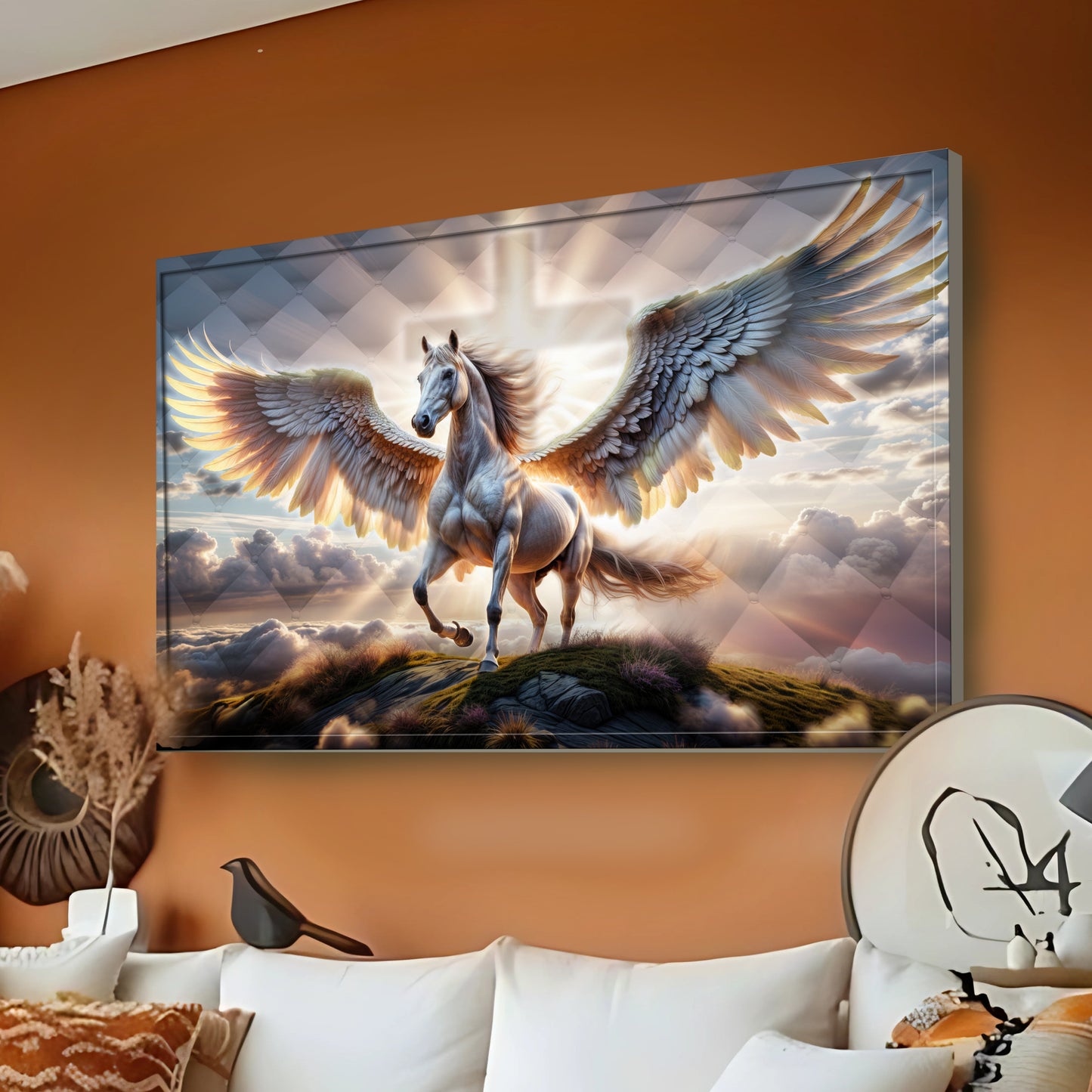 3D Horse Faith Canvas Wall Art VI