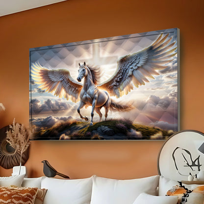 3D Horse Faith Canvas Wall Art VI