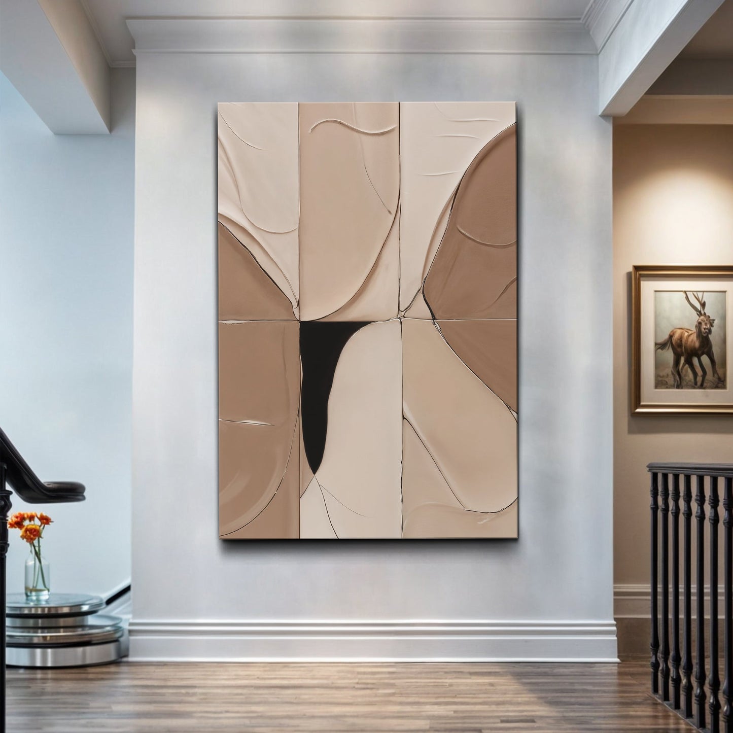 Neutral Abstract Boho Canvas Wall Art