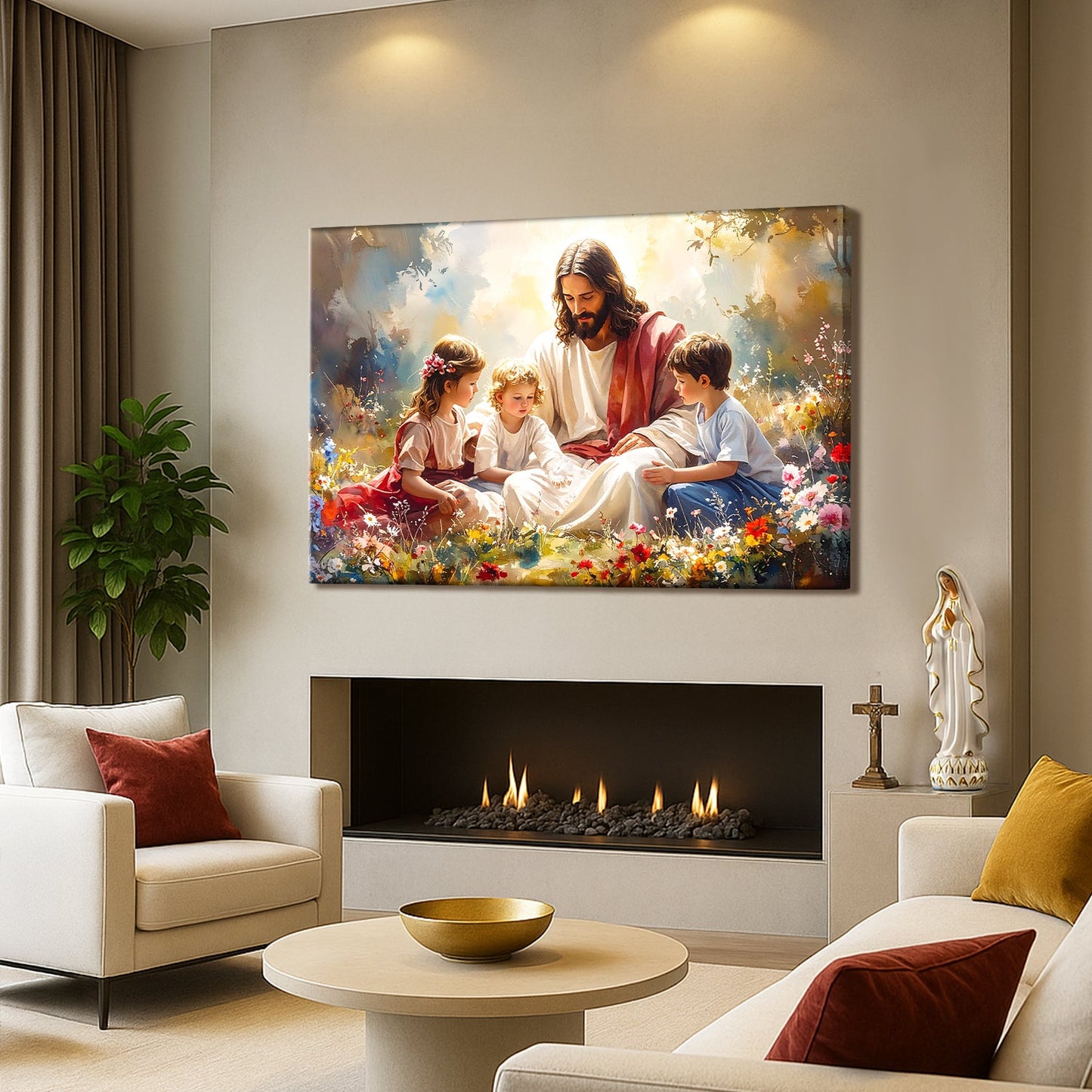 Jesus With Children Faith Canvas Art