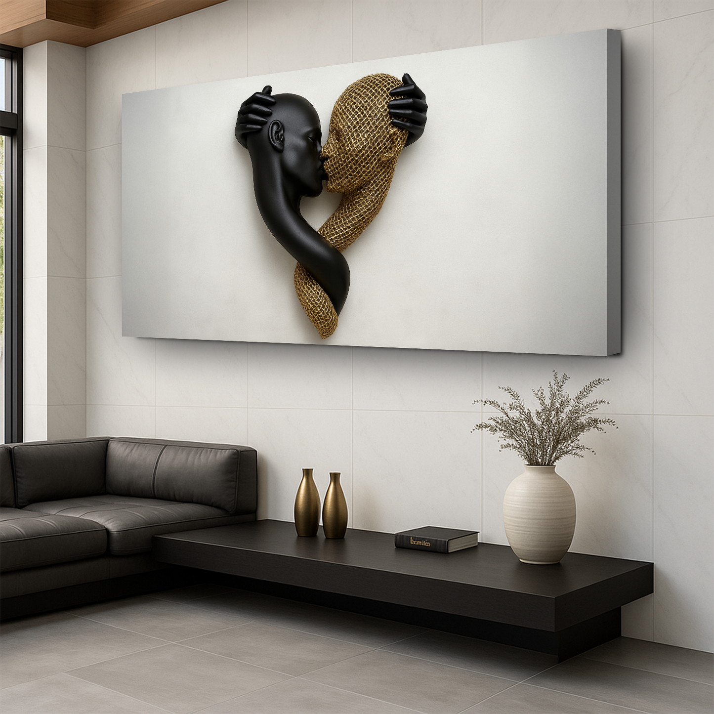 Eternal Love Figure Abstract Canvas Wall Art II