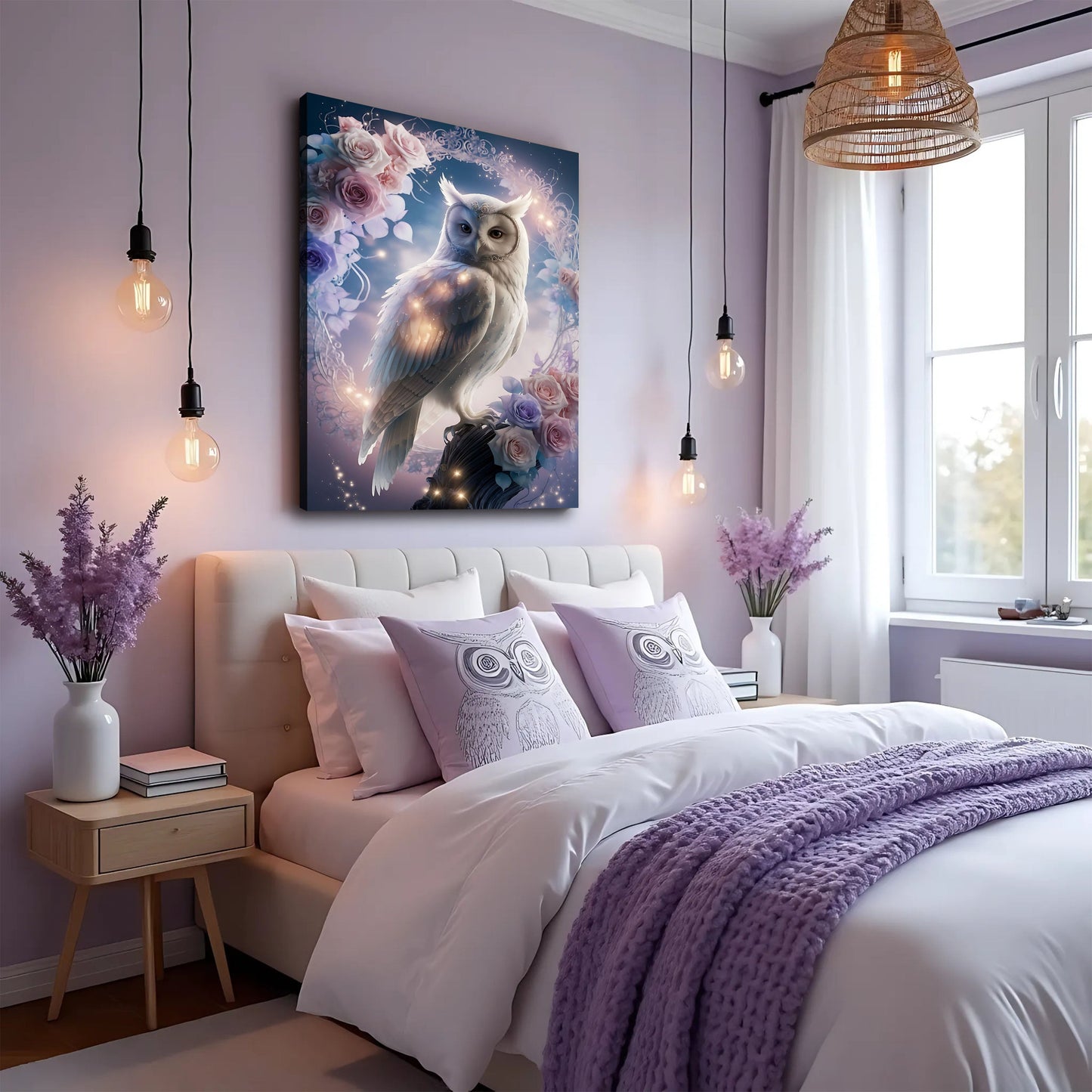 3D Owl Canvas Wall Art